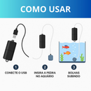 Bomba De Oxigênio/Ar Compressor Filtro USB Portátil Para Aquario De Peixes 12v Silencioso