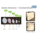 Pedra branca dolomita seixo- pacote 2kg