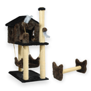 Kit Arranhador Para Gato Casa Grande Com Rede + Poste Horizontal - Miupet