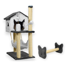 Kit Arranhador Para Gato Casa Grande Com Rede + Poste Horizontal - Miupet
