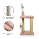 Arranhador para Gatos Plataforma Dupla Brinquedo com Bola de Pelúcia - Miupet
