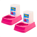 Kit Comedouro/Bebedouro Dupla Função Dispenser Automático 1 Kg Ração/1,5 Litros Água Cães e Gatos