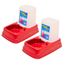 Kit Comedouro/Bebedouro Dupla Função Dispenser Automático 1 Kg Ração/1,5 Litros Água Cães e Gatos
