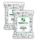 Kit 2x Pedra Dolomita Branca Seixo Decorativa para Vasos e Jardins Ornamentais - 1,8 kg