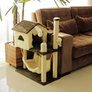 Kit Gato Grande Casa com Rede e Arranhador 3 Bases Sisal