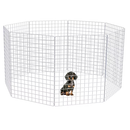 Cercado Pet Móvel Dobrável Aramado 80cm De Altura Branco ou Preto