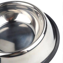 Comedouro Inox Para Câes E Gatos - Pote Comida Ração Água Vasilha Inox Antiderrapante