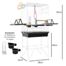 VIVEIRO GAIOLA CALOPSITA GAIOLAS PARA PÁSSAROS AVES TRIPLEX JEL PLAST GRANDE (ATENÇÃO DOIS MODELOS NO ANÚNCIO)