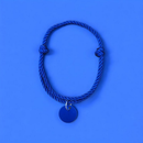 Coleira colar de cordas trançadas ajustável com plaquinha de identificação para cachorro e gato
