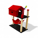Aranhador Para Gatos Com Casinha e 2 Brinquedos