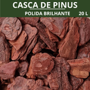 Casca De Pinus Polida 20 Litros P ou M Natural Jardinagem Decoração Saco 3, 10, 20 litros