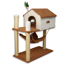 Aranhador Para Gatos Com Casinha e 2 Brinquedos
