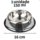 Kit Comedouro Pet Inox Comedouro Bebedouro Cachorro Gato Pet Pote Ração Vasilha Cachorro Gato Antiderrapante