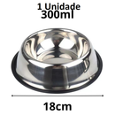 Kit Comedouro Pet Inox Comedouro Bebedouro Cachorro Gato Pet Pote Ração Vasilha Cachorro Gato Antiderrapante