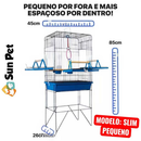 VIVEIRO GAIOLA CALOPSITA GAIOLAS PARA PÁSSAROS AVES TRIPLEX JEL PLAST GRANDE (ATENÇÃO DOIS MODELOS NO ANÚNCIO)
