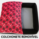 Cama Pet Impermeável Grande 100x87Cm e Media 70x50cm - 100% Lavável Confortável Para Cachorro Gato