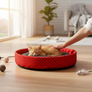 Cama Caminha Pet para Cachorro ou Gato Médio 50cm x 50cm Lavável Redonda