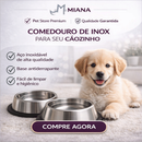 Kit 2 Comedouro Inox Para Cães Gatos Antiderrapante Fácil Limpeza Resistente Higiene Na Alimentação