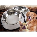 Comedouro Bebedouro Inox Antiderrapante Para Pet Cachorro Gato Porte Pequeno Médio Grande