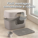 MIW Caixa de Areia para Gatos Extra Grande Anti Espalhamento Modo Duplo Desmontável Ideal para Gatos Grandes