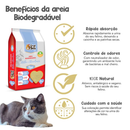 Kit Areia Higiênica Biodegradável Great Pets Gatos 4 Kg (2 pacotes de 2 kg) - Grãos Finos Fino Gato