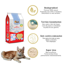 Kit Areia Higiênica Biodegradável Great Pets Gatos 4 Kg (2 pacotes de 2 kg) - Grãos Finos Fino Gato
