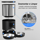 5l Alimentador Comedouro Automático Cães Gatos Pet Programável -Bivolt