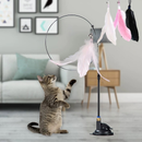 Brinquedos Para Gatos, Como Varas Automáticas, Ventosas Com Penas E Sinos, Garantem Diversão E relaxamento